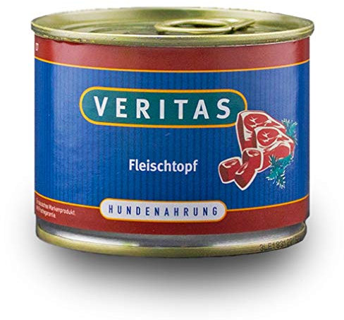 veritas Hundemenü Hundefutter nass – Gourmet Sorte Fleischtopf - Nassfutter für Erwachsene Hunde I Geflügel Rind Pansen - Hundenassfutter (20x 200g)
