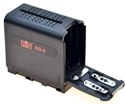 PROtastic® Adapter To Convert Sony NP-F NP-970 Battery to 6x AA Batteries - Great In Emergencies For Cameras & Monitors!