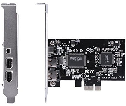 Scheda controller 1394a, PCI-E PCI Express FireWire 1394a Scheda controller IEEE 1394 con cavo Firewire,per 10/8/7 / Vista/XP / 2000 / ME / 98SE / Server 2003-2008 32/64-bit