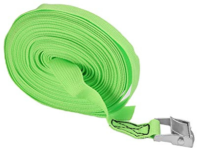 MroMax Zurrgurt 2,5 cm x 10 m Cargo Spanngurte mit Cam Lock Schnalle bis zu 150 kg grün