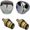 Couvercles de Tête Standard Wärmer Système pour Robinets Chaud & Froid 1/2'' - Métal Plaqué Chrome avec Boutons Rouges et Bleus (Paire)