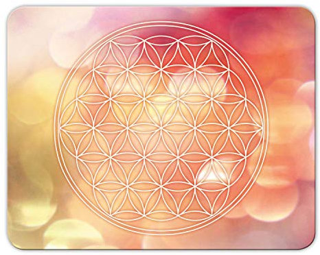 Energie-Mousepad „Blume des Lebens 24×19 cm Mauspad mit Rutschfester Unterseite & heiligem Symbol – spirituelles Design, hochwertiger Druck, Made in Germany