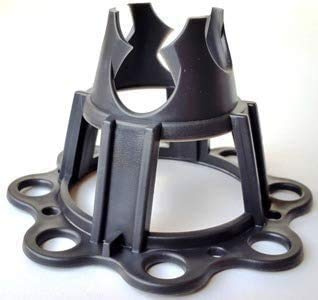 Écarteur de sol avec une grande zone de support en PVC - Supports d'espacement pour treillis de renforcement de béton en vrac ~ 15/20 25/30 35/40 40/50 60/70 70/80 90/100 mm (50, 35/40 mm)