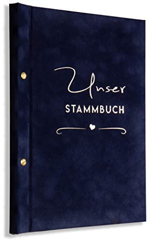 A4 Stammbuch Cara Blau Stammbuch der Familie Hochzeit Standesamt incl. 11 Prospekthüllen