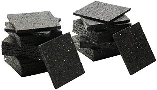 Terrassenpad Unterlagepad rutschfest Gummimatte Unterlegplatte Antirutschmatte Pad 100x100mm 6mm oder 8mm Stärke Menge Auswählen! (100x100x8mm Menge: 200 Stück)