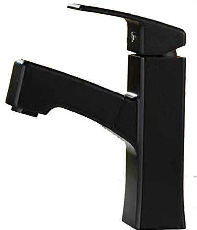 WXJLYZRCXK Water-Tap,Elegantly Extendable Bathroom Faucet Single Lever Mixer Sink Tap with Pull-Out Hand Shower Wash Basin Taps Water Hot and Cold Faucets, Made of Brass
