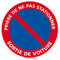Adhésif Prière de ne pas stationner Sortie de voiture - Diamètre 170 mm - Protection Anti UV