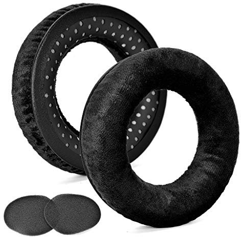 GLASSNOBLE Ohrpolster,Replacement Velour and Foam Ear Pads for -Beyerdynamic Dt990 / Dt880 Headphones Black