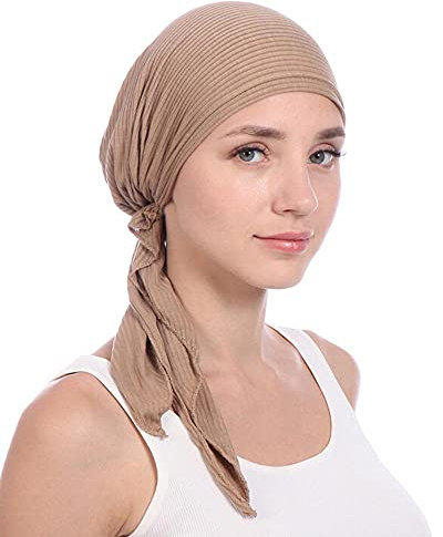 Zhiyao Damen Chemo Mütze Turban Einfarbig für Krebs Frauen Krebs Kopfbedeckung Headwrap schals Gap Indien Muslim Stretch Hut
