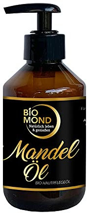 NEU! BIO Mandelöl Almond Oil BIOMOND 200 ml kalt gepresst naturrein Hautöl Massageöl Gesichtsöl Haaröl Bartöl 100% natürlich vegan Bio-zertifiziert