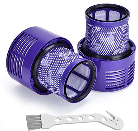 2 HEPA Filtro di Ricambio per Aspirapolvere Dyson V10 SV12 Serie, Lavabile Cyclone Animal Absolute Total Clean Motorhead con Strumento di pulizia, Sostituisce parti#DY-969082-01