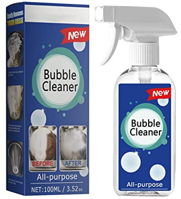 Fowybe Kitchen Degreaser Cleaner, 100 ml, Rinse-Free Kitchen Cleaner, Foam Cleaner, All-Purpose Bubble Spray, Multifunctional Foam Cleaner for Kitchen Cleaning at Home, Kitchen Grease Cleaner