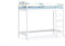 WNM Group Hochbett mit Leiter LUKI - Kinderbett mit Rausfallschutz und Lattenrost - Absturzsicherung Hochbett - Jugendbett - Kinderhochbetten - Weiß - 90 x 200 x 200 cm