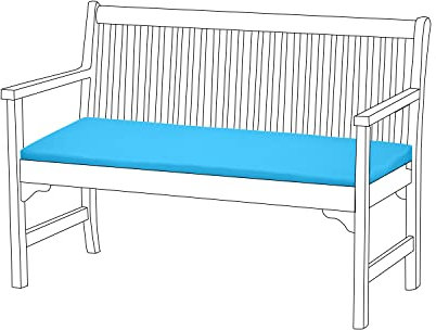 Gardenista Bankauflage 108x45 cm Stuhlkissen mit abnehmbarem Bezug Bankkissen Bankpolster Polsterauflage Auflage für Gartenbank Sitzkissen Outdoor & Indoor, sitzpolster Bank (Türkis)