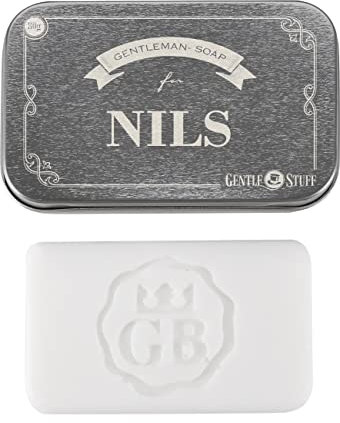 Lustapotheke® Handseife für Männer, 80g, in personalisierter Metallbox, mit Wunschname