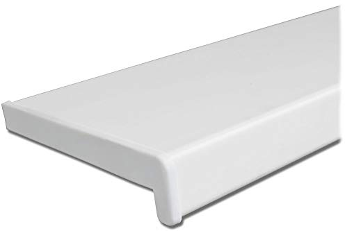 Juramondo Masterline LD40 Premium Innenfensterbank WPC Weiß Matt inkl. Endkappe verschiedene Ausführungen (T: 350mm / L: 1100mm)