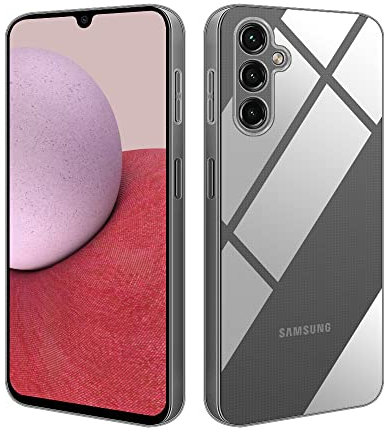 HSP Hülle für Samsung Galaxy A14 5G [Staubabweisend] Handyhülle | Premium TPU Silikon Case Schutzhülle | Kratzfest Stoßfest Fallschutz | Kameraschutz Displayschutz | Exakt Durchsichtig | Transparent