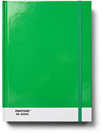 Copenhagen Design PANTONE Notizbuch L, unliniert, 96 Seiten, inkl. Gummiband-Verschluss und Lesezeichen, Green 16-6340