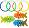 Juguetes para Nadar bajo el Agua, Juguete Acuático para Piscina​,Juguetes de Buceo,4PCS Anillos de Buceo 3PCS Pescados Salto Juguetes de Piscina Entrenamiento Juego para Niños