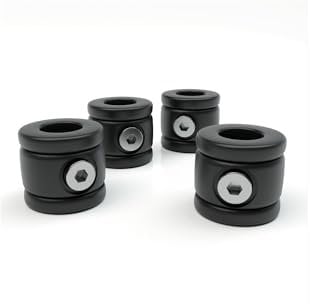 Sportime Guardian Stellring/Torwart-Stopper | Robuste Stopper für 16 mm Tischfußballstangen | 4er Set für Turnierkickertische | Made in Germany | Inkl. Schrauben und Muttern