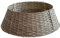ZHDOKA Weihnachtsbaum-Kragenrock, Handgefertigter Künstlicher Rattan-Korb, Weihnachtsständer, Weiden-Weihnachtsbaum-Basis, Korbabdeckung, Weihnachtsbaum-Ring für Urlaubsdekoration(Grau/Groß)