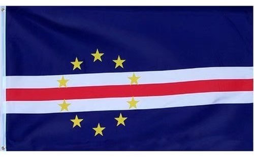 Drapeau du Cap-Vert 0,9 x 1,5 m (sans mât) Drapeau national en polyester avec œillets en laiton 0,9 x 1,5 m