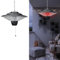Deckenheizstrahler | Halogen Heizpilz zum hängen | Ø 42cm | 1500 Watt | 2 Heizstufen | inkl. Kette