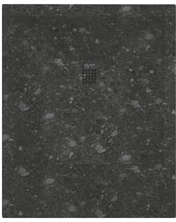 ONDEE - Piatto doccia NOLA3-90x100x3cm - Antiscivolo - Resina - Nero terazzo