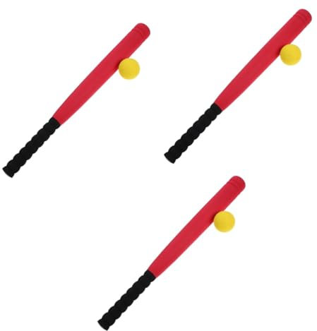 Amosfun 3st Kinder-Baseball-Trainer Trainingsanzug Baseballtraining Für Kinder Spielzeug Für Kinder Spielzeug-baseballschläger Baseballschläger Für Kinder Schwamm Kleinkind Leicht