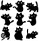 9 PCS Embroidered Patches Black Cat Cute Animal Embroidered Applique Patches, Sew on/Iron on Patches for Clothing, Jackets, Jeans, Backpacks, Hats, Arts Craft Sew Making