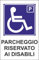 M-ITALY CARTELLO SEGNALETICO - PARCHEGGIO RISERVATO AI DISABILI - Adesivo Extra Resistente, Pannello in Forex, Pannello In Alluminio (20x31, Plastica)