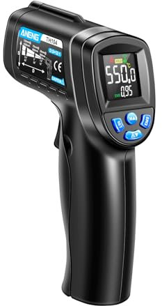 Lechnical TH104 Termometro a infrarossi senza contatto -50 ℃ ~ 550 ℃ Termometro a infrarossi con schermo VA retroilluminato Termometro industriale Tester di temperatura IR portatile da cucina ad