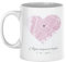 C&P Taza mapa del amor donde empezo todo, personalizada con tu ubicacion favorita, blanco brillo 350 ML (CORAZON ROSA)