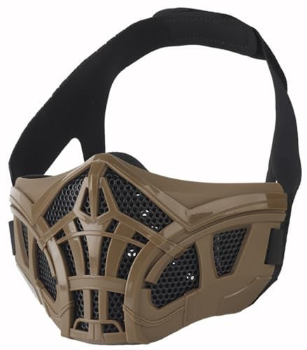 Fotrsta Airsoft Paintball Halbe Maske, Taktische Schutzmaske Skorpion Maske Verstellbares Taktische Fast Helm Ausrüstung Für CS Spiel Cosplay Halloween BB Paintball