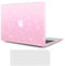 KEROM Glitter Case for MacBook Air 13 inch 2022-2018 Release M1 A2337 A2179 A1932, Sparkly Shining Bling Plastic Hard Shell Case & Keyboard Cover for Mac Air 13 2018-2022, Pink Glitter