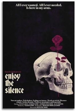 Szzmyo Depeche Mode Poster Enjoy The Silence, dekoratives Gemälde, modernes ästhetisches Leinwandposter, Schlafzimmer, Kunst, Wohnzimmer, Dekoration, Poster, 40 x 60 cm, ungerahmter Stil