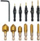 VZU 12PCS Countersink Drill Bit Set, Sink Drill Bit, Quick Counter Sink Drill Bits for Wood with Wrench, Woodworking Countersink Drill Bits