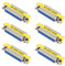 bociloy 6 x DB25 25-polige Buchse auf Buchse Mini-Gender Changer Koppler Adapter Serielles Kabel Gender Changer VGA Gender Changer