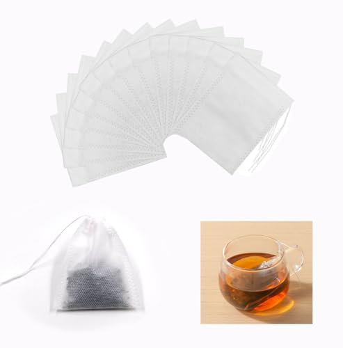 600 stück teebeutel für losen tee einweg,teefilter für losen tee,teebeutel,tea bags,tee filter,teefilter mit kordelzug