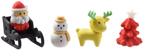 3D-Weihnachts-Radiergummis für Kinder, niedlicher Weihnachtsmann, Schneemann, Puzzle-Radierer für Strumpffüller, Geschenktüten, Füller, Klassenzimmer, Party, Gastgeschenke, Urlaubsgeschenke, 24 Stück