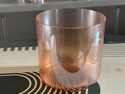 Clear Colored Sound Bowl D Sacral Chakra Quartz Crystal Singing Bowl 6
