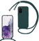SLWYF Kompatibel mit Samsung Galaxy S11/S20 Plus Hülle, Handykette Hülle Silikon Seil Necklace Handyhülle mit Kordel Tasche TPU Bumper Schutzhülle für Galaxy S20 Plus - Dunkelgrün
