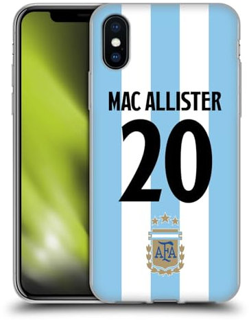 Head Case Designs Offizielle Argentina National Football Team Alexis Mac Allister 2024/25 Spieler-Heimtrikot 1. Gruppe Gel Handyhülle Hülle Kompatibel mit Apple iPhone X/iPhone XS