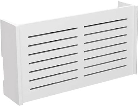 Muzrunq Router Shelf, 15x4x8'' Plastic Flip Cover Wifi Box Hider, No Punching Waterproof Router Storage Box with Strong Load-Bearing Capacity Wifi Hider, Storage