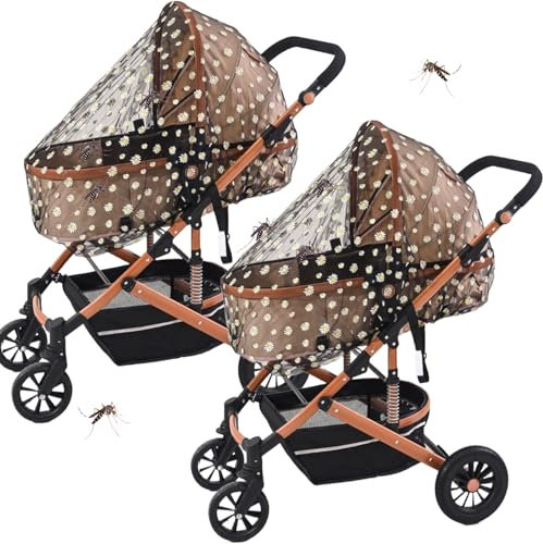 BommFu Baby Netz,Wiederverwendbarer Kinderwagen Netzschutz Mit Dehnbaren Trägern - Stretchbare Haltebänder & Schutznetz Für Babybetten, Wiegen & Laufgitter