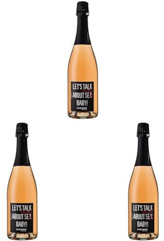 Emil Bauer Pinot Noir Rosé Sekt Let's talk about Pinot Rosé Se(x) kt Baby! Trockener Rosé Sekt aus der Pfalz (1 x 0.75l) (Packung mit 3)