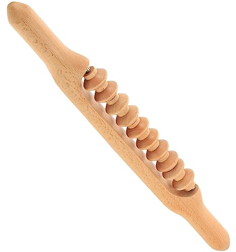 EXQUIMEUBLE Holz Roller Massager Für Körpermassage Gua-sha-holzstab Zum Massieren Und Rasieren Von Beinen Füßen Nacken Und Rücken Fördert Die Durchblutung Und Lindert Müdigkeit Leicht Zu Trage