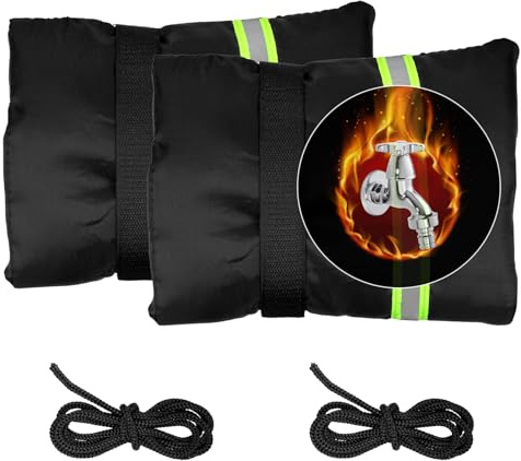 2 Pièce Housse de Robinet Exterieur, Couvercle Antigel pour Robinet, Housse de Protection Imperméable et Isolante pour Protection Contre Le Gel en Hiver Robinets de Extérieur Jardin