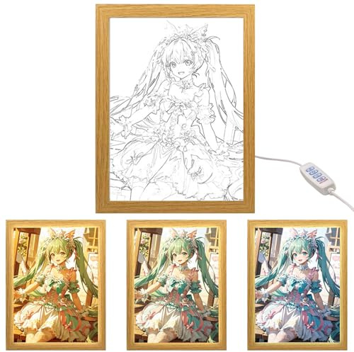 MeYuxg Anime Beleuchteter Bilderrahmen, Anime LED Box, Kreative LED Bilderrahmen, Japanische Lampe für Wohnzimmern, Schlafzimmern, Cafés und Kinderzimmer (9)
