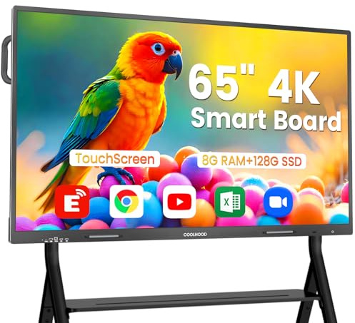 65 Smart Board, 4K UHD Touchscreen Whiteboard Display, All-in-One for Classroom Office Home Business w/Open App Ecosystem (Board & Wall Mount Only)